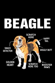 Paperback Beagle: Anatomy of a Beagle. Funny Dog Lined Notebook. Perfect Gift for Pet Owners and Lovers of Puppies. Book