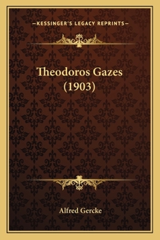 Paperback Theodoros Gazes (1903) [German] Book