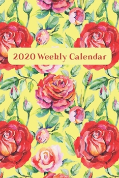 Paperback 2020 Weekly Calendar: Watercolor Old Fashioned Roses Book