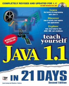 Paperback Teach Yourself Java 1.1 in 21 Days with CD-ROM Book