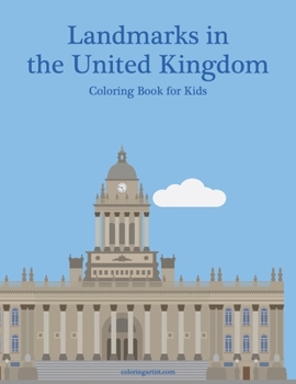 Paperback Landmarks in the United Kingdom Coloring Book for Kids Book