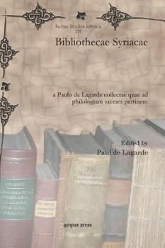 Hardcover Bibliothecae Syriacae [Syriac] Book