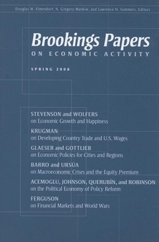 Paperback Brookings Papers on Economic Activity: Spring 2008 Book