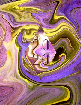 Paperback 2020: Marble Yearly Planner with monthly weekly calendars and budgets [Large Print] Book