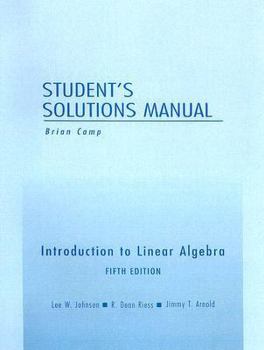 Paperback Student Solutions Manual for Introduction to Linear Algebra Book