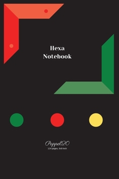 Paperback Hexa Notebook Black Cover 124 pages 6x9-Inches Book