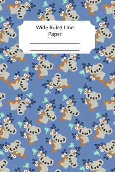 Paperback Cute Baby Koala Theme Wide Ruled Line Paper Book