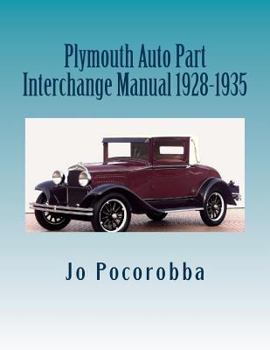 Paperback Plymouth Auto Part Interchange Manual 1928-1935 Book