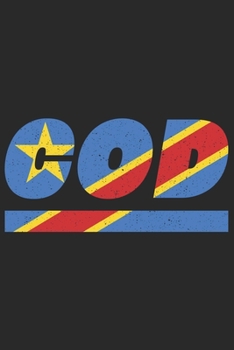 COD: Demokratische Republik Kongo Notizbuch mit punktraster 120 Seiten in weiß. Notizheft mit der Demokratische Republik Kongo Flagge (German Edition)