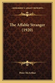 Paperback The Affable Stranger (1920) Book