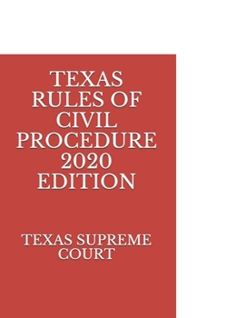 Paperback Texas Rules of Civil Procedure 2020 Edition Book