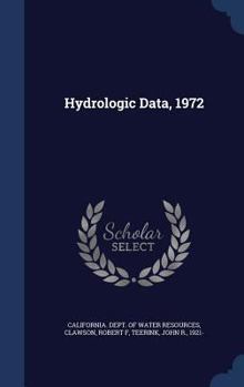 Hardcover Hydrologic Data, 1972 Book