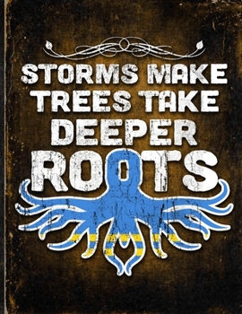 Storms Make Trees Take Deeper Roots: Aruba Flag Customized Personalized Gift for Aruban Coworker Friend  Planner Daily Weekly Monthly Undated Calendar Organizer Journal