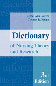 Paperback Dictionary of Nursing Theory and Research Book