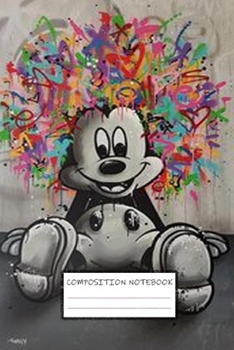 Composition Notebook: Mickey Mouse Wide Ruled Blank Lined Themed Journal 6 x 9 Pages, Magical World, Fairy Tales and Cartoon Lines, Creative Kids Gift: Paperback