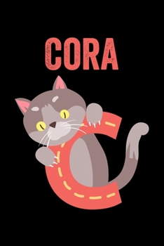 Cora: Journal (Diary, Notebook) Personalized Custom Name Cute Alphabet Cat Birthday Gift for Girls