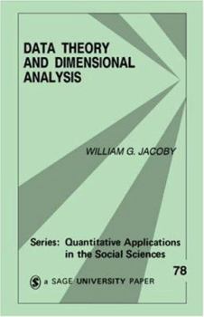 Paperback Data Theory and Dimensional Analysis Book
