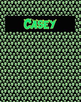 Paperback 120 Page Handwriting Practice Book with Green Alien Cover Casey: Primary Grades Handwriting Book