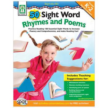 Paperback 50 Sight Word Rhymes and Poems, Grades K - 2 Book