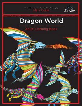 Paperback Adult Coloring Book: Dragon World Book