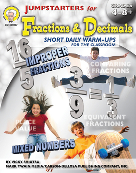 Paperback Jumpstarters for Fractions & Decimals, Grades 4 - 12 Book