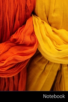 Paperback Notebook: 布、生地、赤、オレンジ ノート} Book