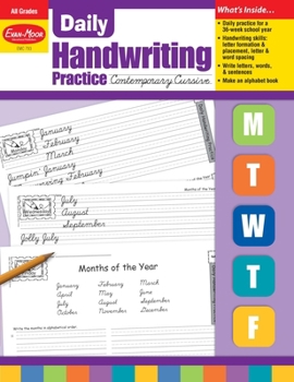 Paperback Daily Handwriting Practice: Contemporary Cursive, Kindergarten - Grade 6 Teacher Edition Book