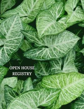 Paperback Open House Registry: Guest and Visitors Sign in Book (Leaves) Book