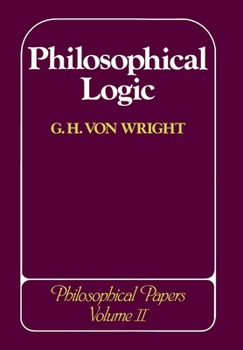Hardcover Philosophical Logic: Philosophical Papers Book