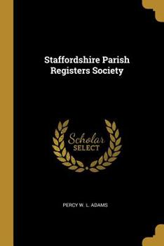 Paperback Staffordshire Parish Registers Society Book