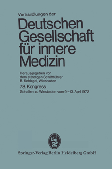 Paperback 78. Kongreß: Wiesbaden, 9. Bis 13. April 1972 [German] Book