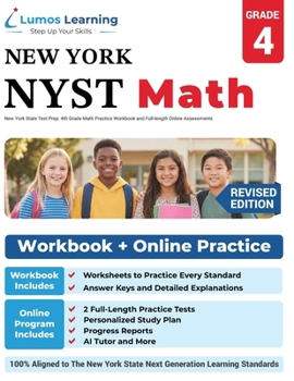 Paperback New York State Test Prep: 4th Grade Math Practice Workbook and Full-length Online Assessments: NYST Study Guide Book