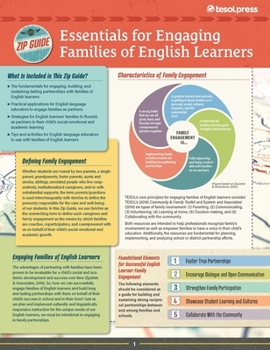 Paperback Tesol Zip Guide: Essentials for Engaging Families of English Learners (Pack of 25) Book