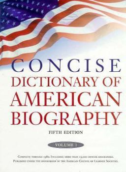 Hardcover Concise Dictionary of American Biography Book