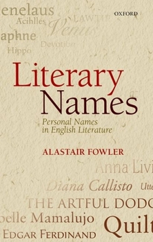 Hardcover Literary Names: Personal Names in English Literature Book