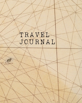 Paperback Travel Journal: Compass Over Ancient Map Cover Book