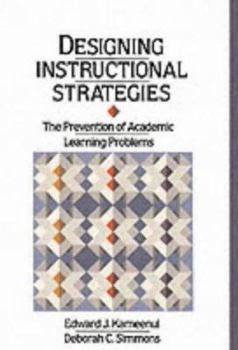 Paperback Designing Instructional Strategies: The Prevention of Academic Learning Problem Book