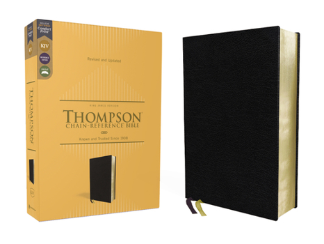 Bonded Leather Kjv, Thompson Chain-Reference Bible, European Bonded Leather, Black, Red Letter, Comfort Print Book