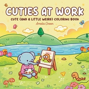 Paperback Cuties At Work: Coloring Book for Adults and Teens Featuring Cute Animal Characters Doing Their Best at Work Book