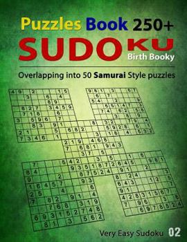 Paperback Samurai Sudoku Puzzle Book: 250 samurai sudoku puzzles / overlapping into 50 Samurai Style / Very Easy Sudoku Volume 2 Book