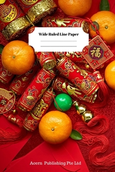 Chinese New Year Theme Wide Ruled Line Paper