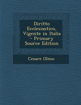 Paperback Diritto Ecclesiastico, Vigente in Italia [Italian] Book
