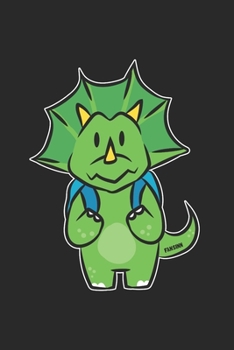Funny School Triceratops Dinosaur Notebook: Graph Paper Journal 6x9 - 120 Pages
