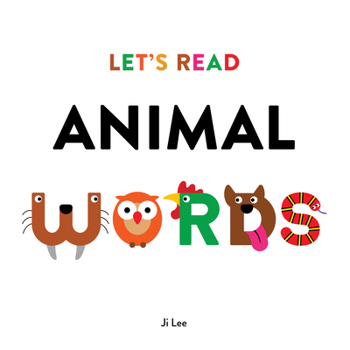 Hardcover Let's Read Animal Words Book