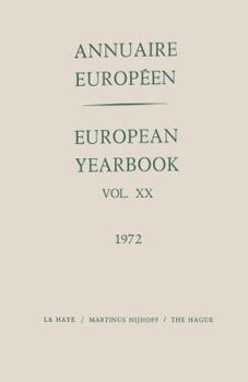 Paperback Annuaire Européen / European Year Book: Vol. XX Book