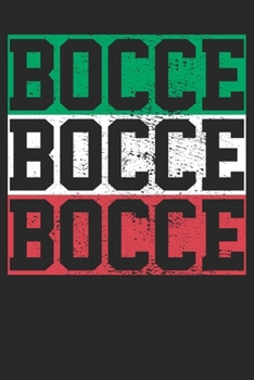 Paperback Gift Notebook: Bocce Italy Flag 6x9 Dot Grid 120 Pages Book