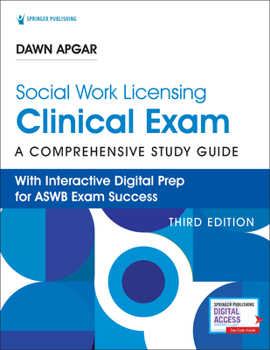 Paperback Social Work Licensing Clinical Exam Guide: Study Guide for ASWB Exam - Book + Online Lcsw Exam Prep from Dawn Apgar, with Study Plan, Practice Test, a Book
