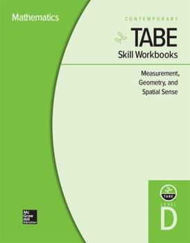 Hardcover Tabe Skill Workbooks Level D: Measurement, Geometry, and Spatial Sense - 10 Pack Book