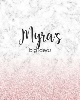 Paperback Myra's Big Ideas: Personalized Notebook - 8x10 Lined Women's Journal Book