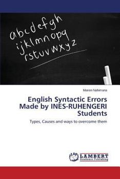 Paperback English Syntactic Errors Made by Ines-Ruhengeri Students Book